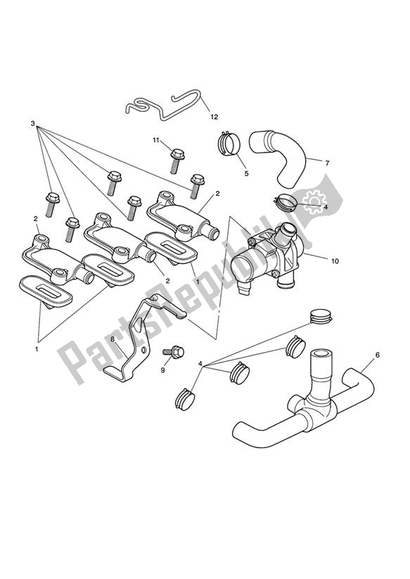 All parts for the Emission Control of the Triumph Speed Triple 1050 From VIN 333179 2011 - 2015