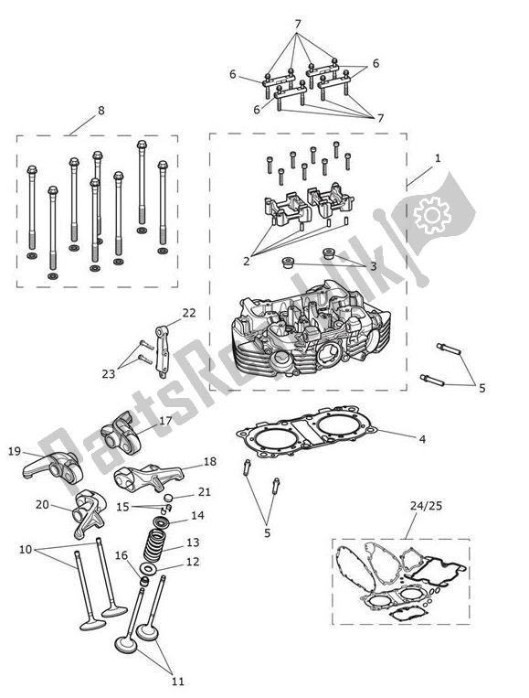 Tutte le parti per il Cylinder Head Valves - Street Cup del Triumph Street CUP 900 2017 - 2020