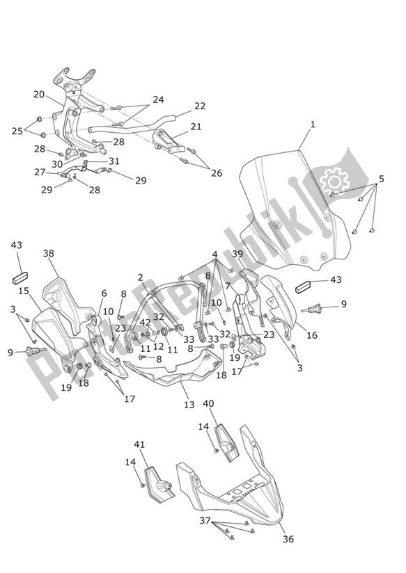 All parts for the Cockpit of the Triumph Tiger Explorer XC 1215 2012 - 2016
