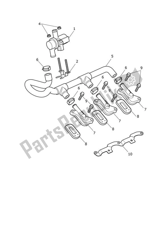 Todas as partes de Controle De Emissão do Triumph Tiger 1200 GT Explorer 1215 2022 - 2024