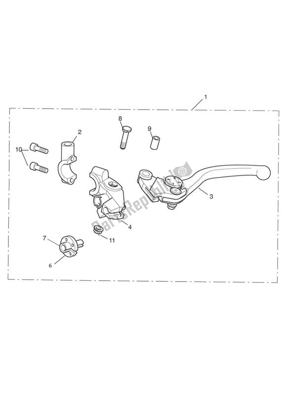 All parts for the Clutch Control of the Triumph Thruxton Carburator 865 2004 - 2007