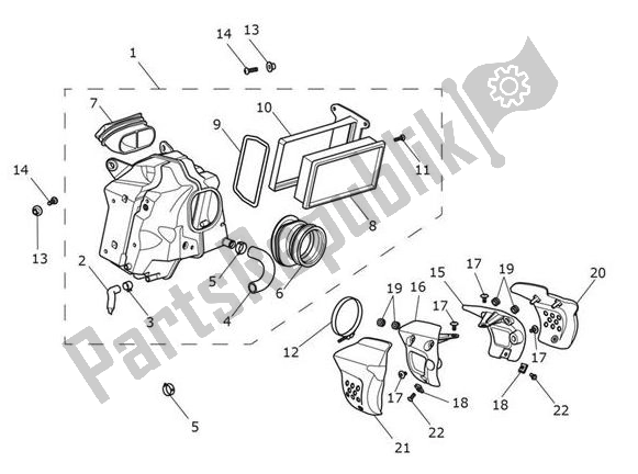 Todas as partes de Airbox (airfilter) do Triumph Scrambler 1200 XE UP TO AC 8498 2019 - 2021