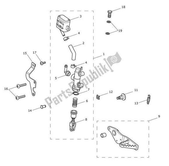 Todas las partes para Master Cylinder Assy Rear de Triumph Tiger 1200 XRT 1215 2018 - 2020