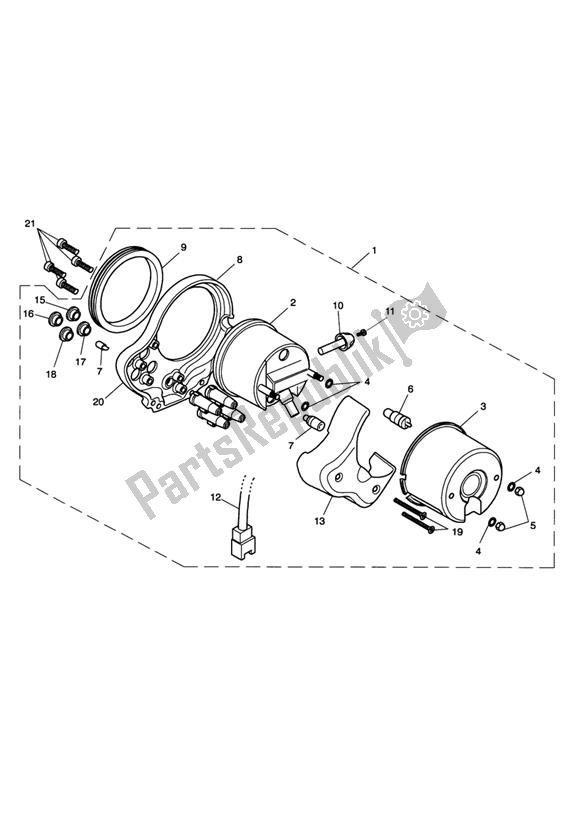 Todas as partes de Instrument do Triumph Bonneville & T 100 Carburator 865 2001 - 2015