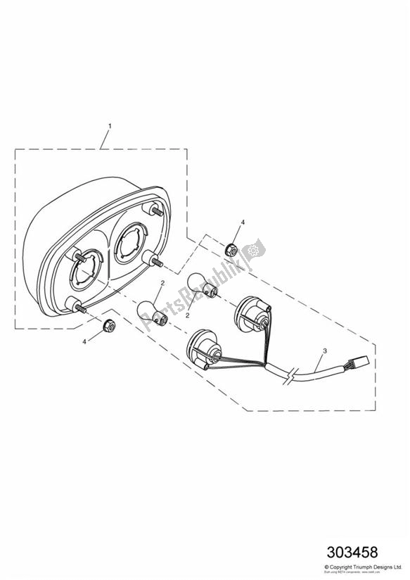 Tutte le parti per il Luce Posteriore del Triumph Sprint ST 955I UP TO VIN 139276 1999 - 2001