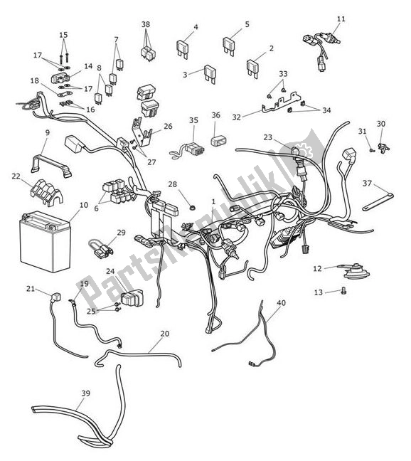 Todas las partes para Equipo Eléctrico de Triumph Tiger XCX From VIN 855532 1215 2018 - 2020