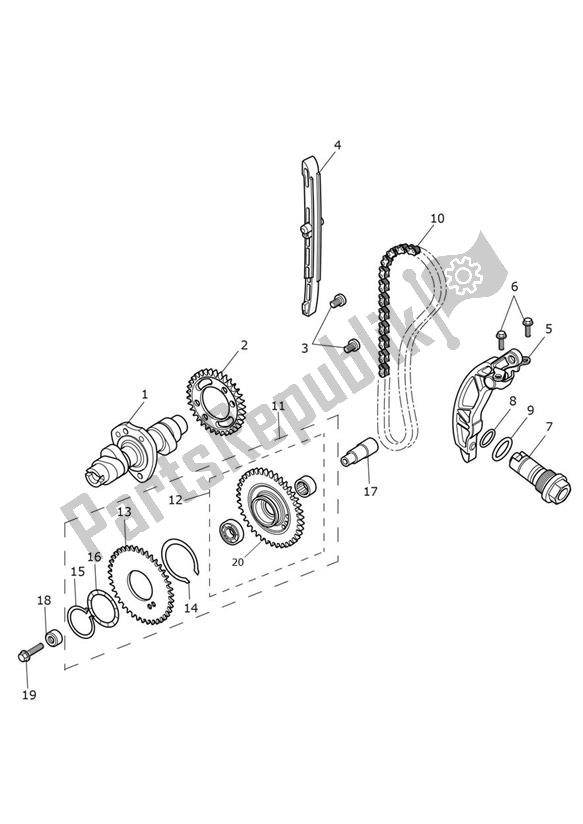 Todas las partes para árbol De Levas de Triumph Scrambler 900 From 2022 2022 - 2024