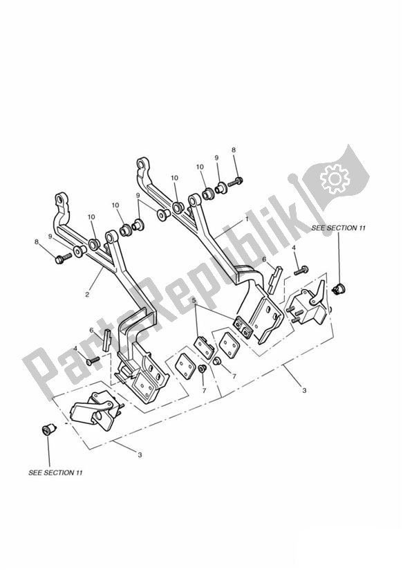 Tutte le parti per il Luggage Carrier Executive del Triumph Sprint 900 Carburator 885 1991 - 1998