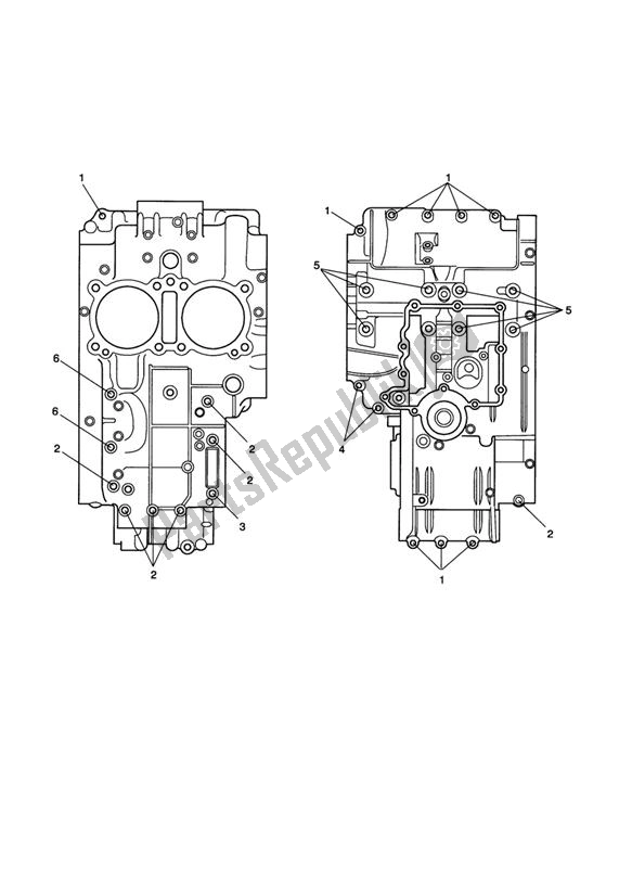 All parts for the Crankcase Screws of the Triumph Scrambler Carburator UP TO 2007 865 2006 - 2008