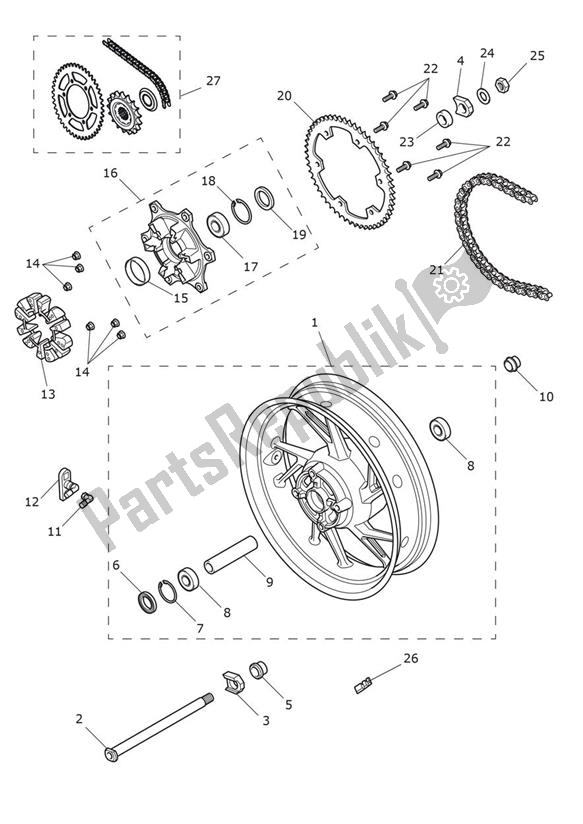 Wszystkie części do Tylne Ko? O Triumph Tiger 900 GT PRO UP TO BP 5372 888 2020 - 2021