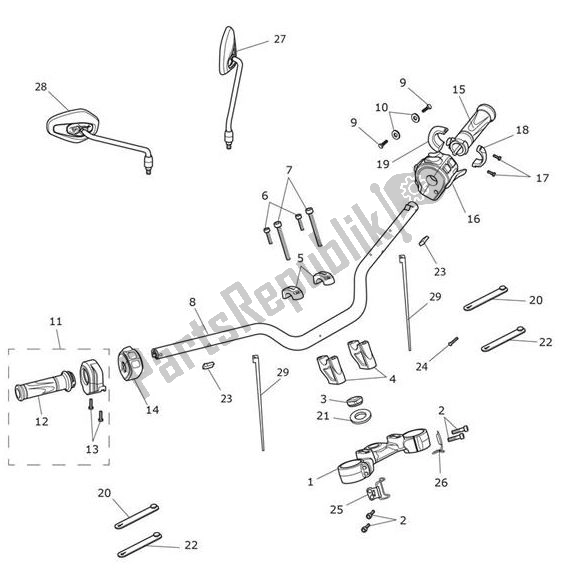 Tutte le parti per il Handlebar Switch del Triumph Tiger XRX From VIN 855532 1215 2018 - 2021