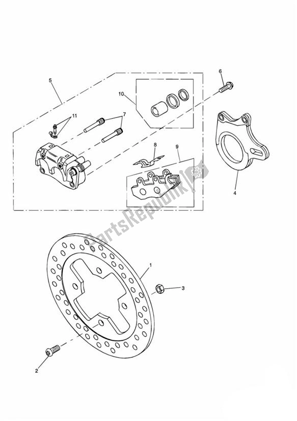 Todas las partes para Break Rear de Triumph Sprint ST 955I UP TO VIN 139276 1999 - 2001