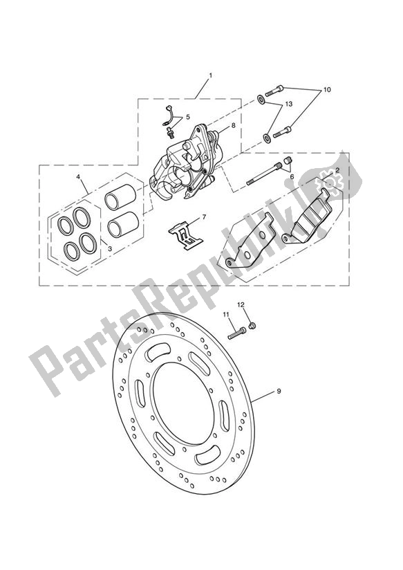 Todas as partes de Break Front do Triumph Scrambler EFI UP TO 2015 865 2008 - 2016