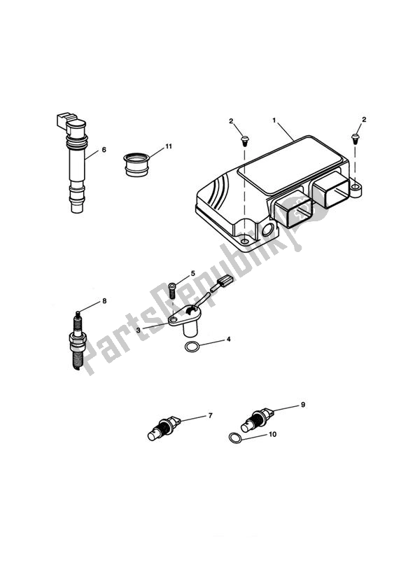 Todas las partes para Engine Management de Triumph Daytona 955I From VIN 132513 1997 - 2006