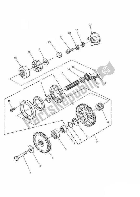 Wszystkie części do Sprag Clutch Triumph Daytona 900 & 1200 885 1992 - 1997