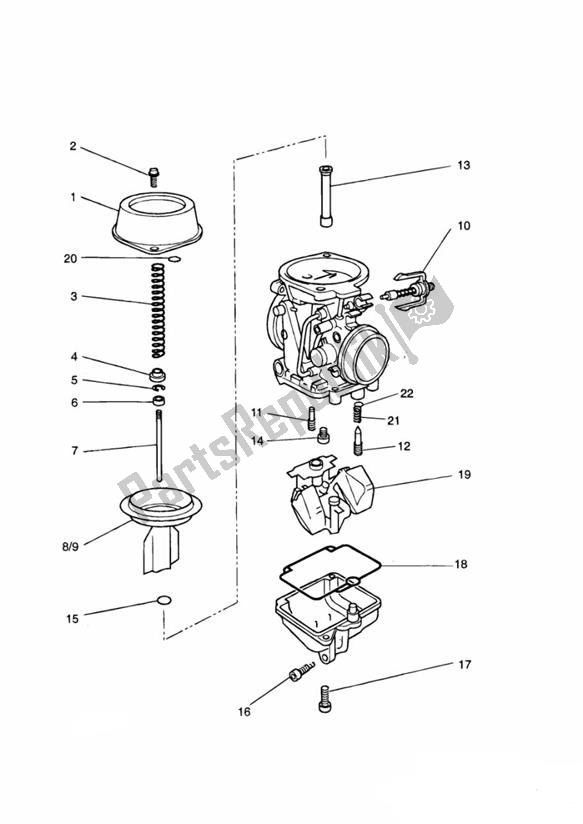 Todas as partes de Carburator Parts For 1240146-t0301 do Triumph Daytona 750 & 1000 748 1990 - 1993