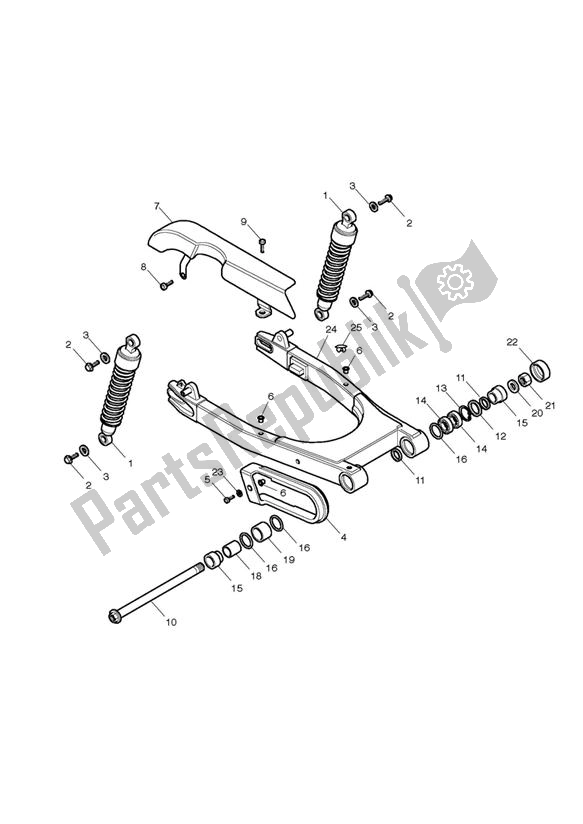 All parts for the Rear Suspension Units of the Triumph Scrambler EFI UP TO 2015 865 2008 - 2016