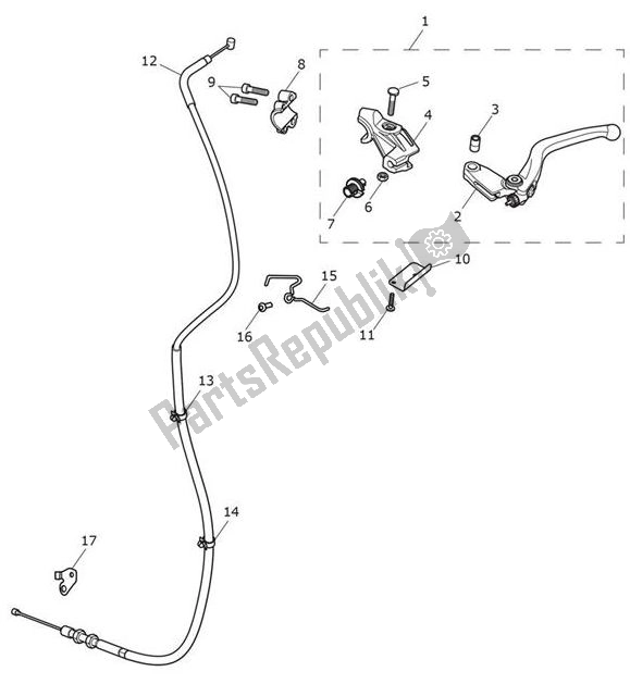 All parts for the Clutch Control of the Triumph Scrambler 1200 XE UP TO AC 8498 2019 - 2021