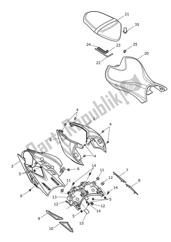 All parts for the Fairing Rear Seat of the Triumph Street Triple S From VIN 803572-967906 765 2017 - 2020
