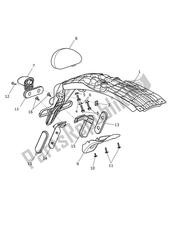 All parts for the Rear Light - Speed Twin 900 of the Triumph Speed Twin 900 2019 - 2021