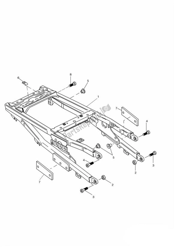Tutte le parti per il Rear Frame Assembly del Triumph Sprint ST 955I UP TO VIN 139276 1999 - 2001