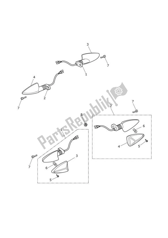 Toutes les pièces pour le Indicator du Triumph Daytona R From VIN 564948 675 2017 - 2018