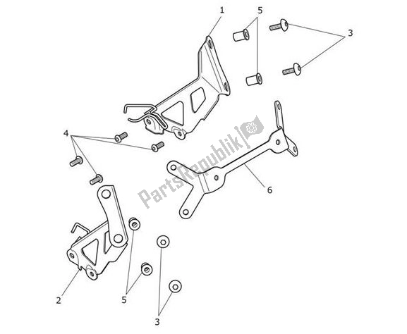 All parts for the Number Plate Hanger Front of the Triumph Scrambler 1200 XE UP TO AC 8498 2019 - 2021