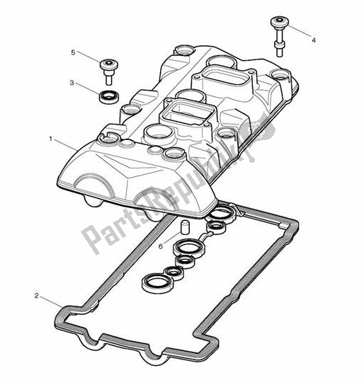 Toutes les pièces pour le Camshaft Cover du Triumph Tiger XCX From VIN 855532 1215 2018 - 2020