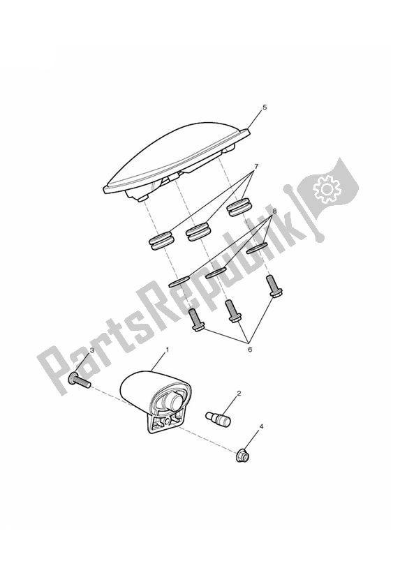 Alle onderdelen voor de Achterlicht van de Triumph Thunderbird Night/storm 1699 2011 - 2017