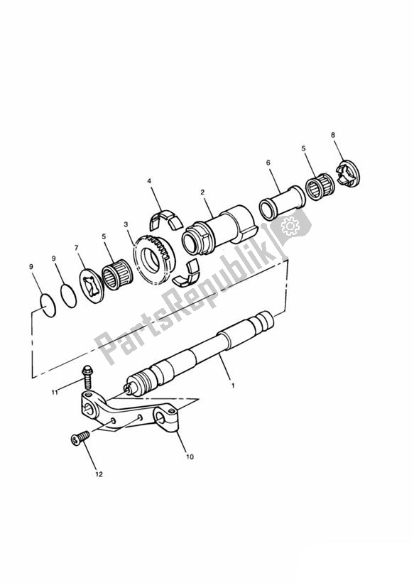 Tutte le parti per il Balancer Shaft 4 Zyl del Triumph Trophy From VIN 29156 1215 2018 - 2021