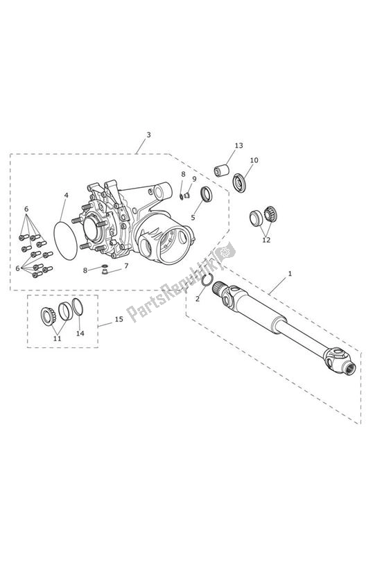 All parts for the Final Drive - Explorer Xrx of the Triumph Explorer XRX 1215 2015 - 2018