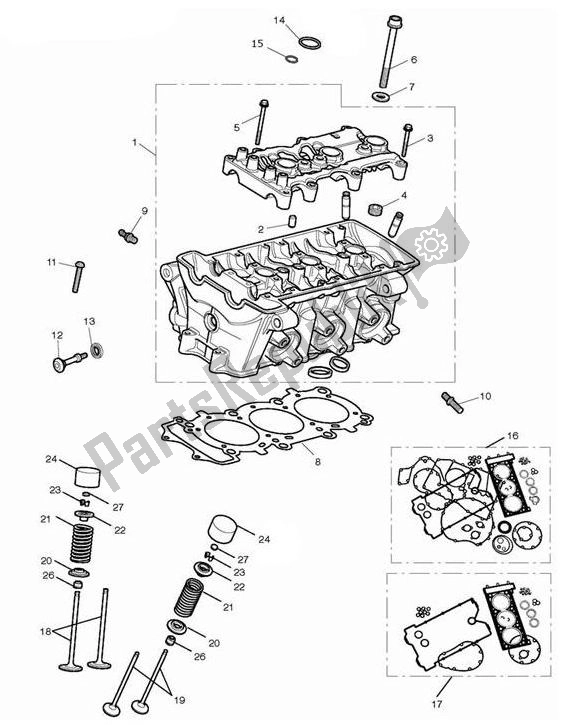 Wszystkie części do Cylinder Head Valves Triumph Tiger XR From VIN 855532 1215 2018 - 2020