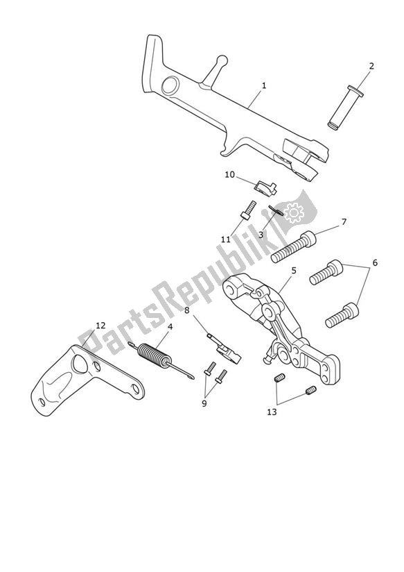 All parts for the Stands of the Triumph Rocket 3 R Black 2458 2021