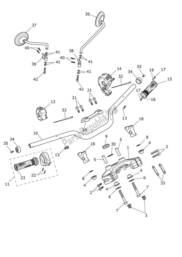 Todas las partes para Handlebar Switch de Triumph Scrambler 1200 XC From AE 9098 2021 - 2024