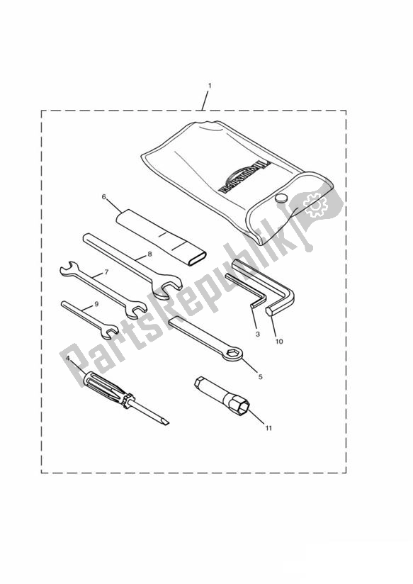 Todas las partes para Toolkit Doppelschwinge de Triumph Daytona 955I From VIN 132513 1997 - 2006