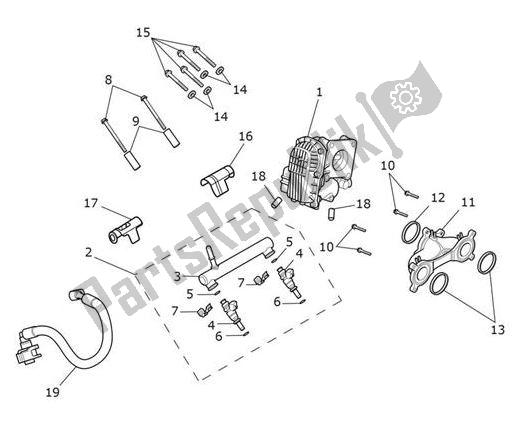 All parts for the Injection of the Triumph Scrambler 1200 XC UP TO AE 9097 2019 - 2020