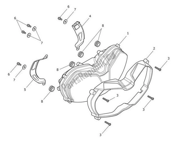 Wszystkie części do Reflektor Triumph Tiger XRT From VIN 855532 1215 2018 - 2021