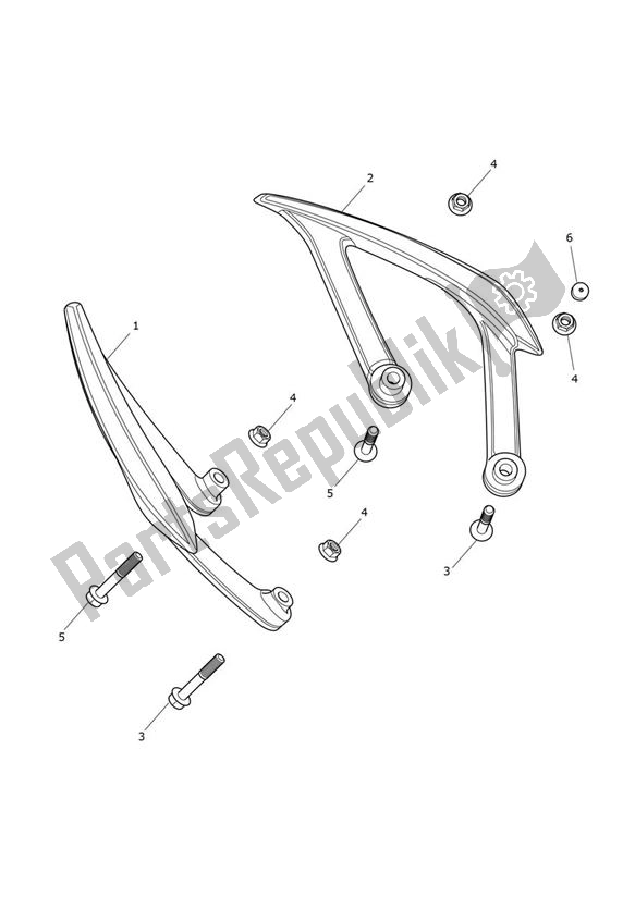 Wszystkie części do Passenger Grab Rails Triumph Street Triple R From VIN BF 1297 765 2021 - 2024