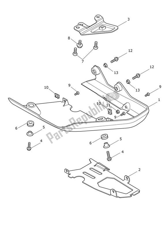 All parts for the Bugspoiler of the Triumph Tiger 900 V5 888 2020 - 2024