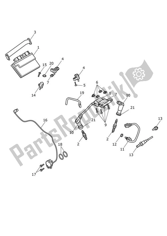 Tutte le parti per il Engine Management del Triumph Scrambler 1200 XC From AE 9098 2021 - 2024