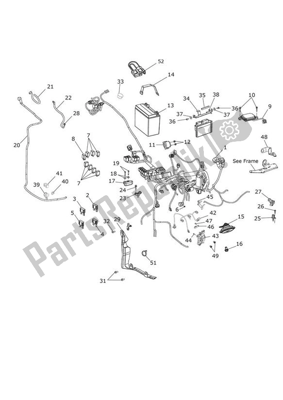 Tutte le parti per il Materiale Elettrico del Triumph Tiger Explorer 1215 2012 - 2016