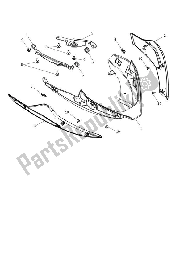 All parts for the Bugspoiler of the Triumph Street Triple RS From VIN BF 1297 765 2021 - 2024
