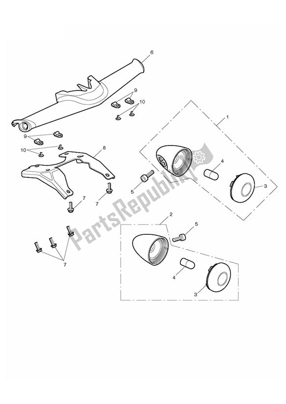 Wszystkie części do Indicator Front Up To Vin574820 Triumph Rocket III Touring 2294 2008 - 2017