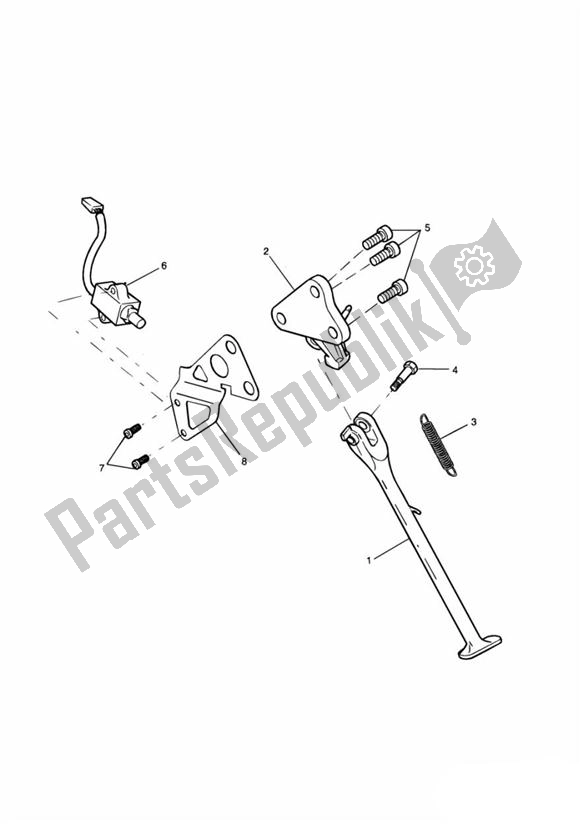 Toutes les pièces pour le Béquille du Triumph Speed Triple 955I From VIN 141872 2002 - 2004