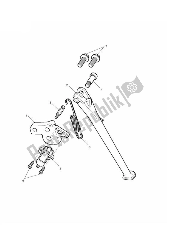 Todas las partes para Stands de Triumph Daytona 675 UP TO VIN 564947 2006 - 2017