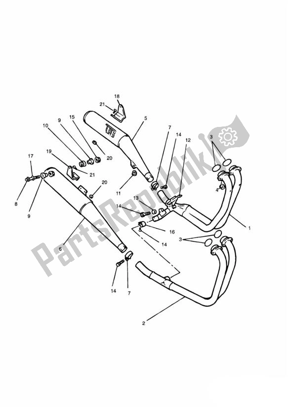 All parts for the Exhaust 4zylinder Up To Vin004901 of the Triumph Trophy UP TO VIN 29155 1215 2012 - 2017