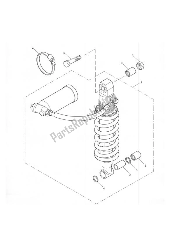 Toutes les pièces pour le Unité De Suspension Arrière du Triumph Speed Four 599 2002 - 2006