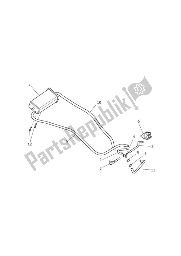 Wszystkie części do System Odparowywania Triumph Daytona 675 From VIN 564948 2017 - 2018