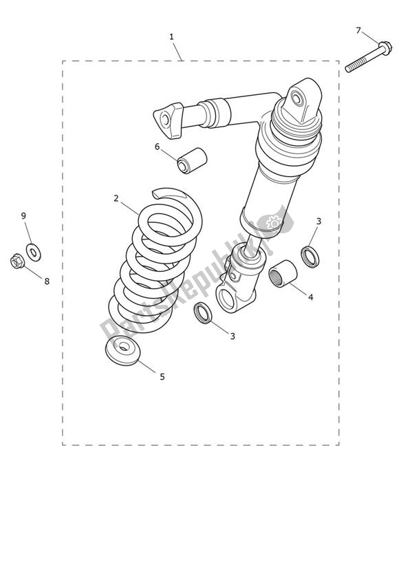 Toutes les pièces pour le Unité De Suspension Arrière du Triumph Tiger 900 V5 888 2020 - 2024