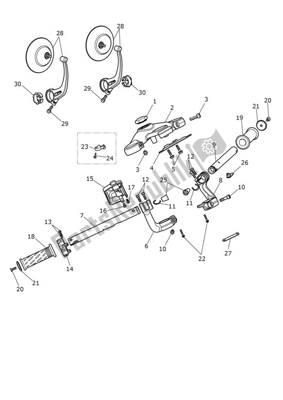 All parts for the Handlebar Switch of the Triumph Thruxton 1200 2016 - 2020
